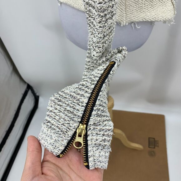 Lucky Lotus Lucky Brand Jacket Womens XS Extra Small Tweed Metallic Zip Up Panel - Picture 6 of 15